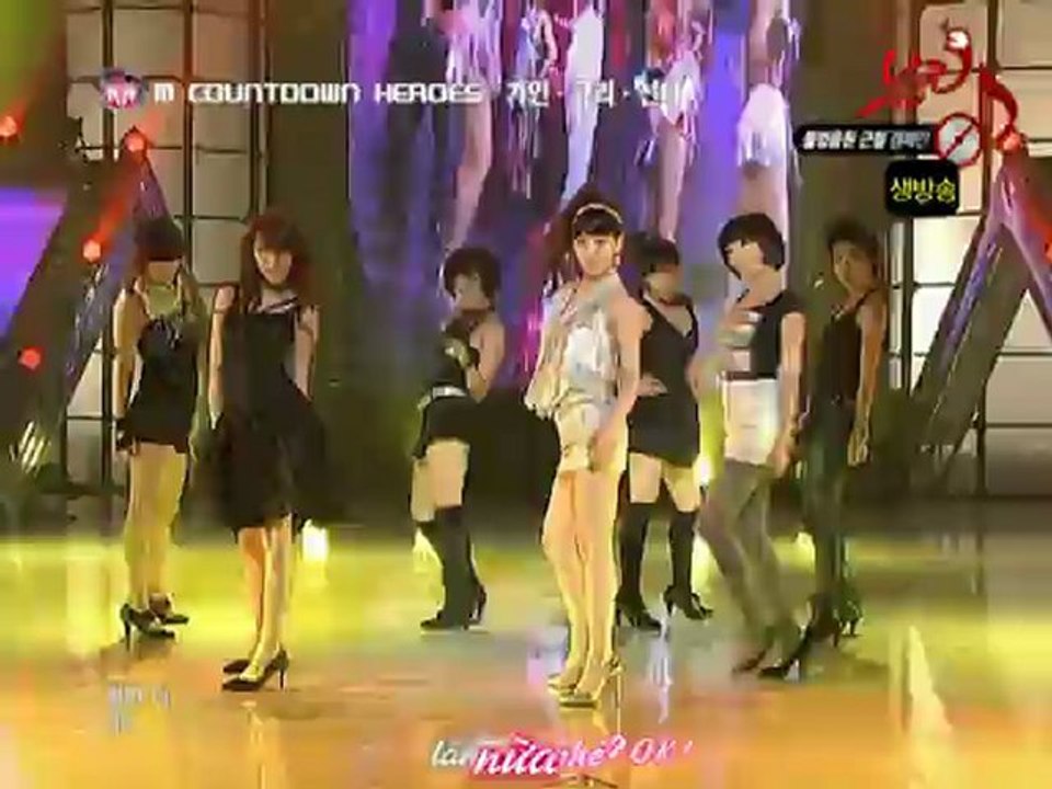 {WLVN Vietsub}081002 SunMi, Ga In, Nam Gyu Ri  - One More Time, OK @ M!Countdown