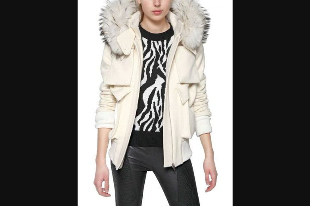 Felipe Oliveira Baptista  Raccoon Fur & Wool Cashmere Felt Parka Uk Fashion Trends 2013 From Fashionjug.com