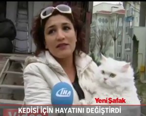Kedisi için hayatını değiştirdi