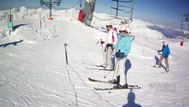 Perche qui casse sur le téléski des Teppes aux Ménuires le 18 février 2013