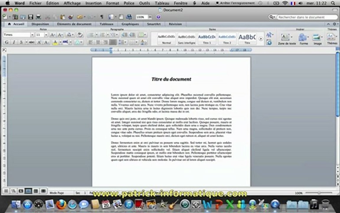 Tuto Mac - Word 2011 - Créer un pdf - Extrait
