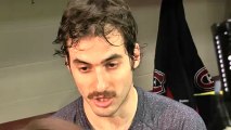 Habs' Frédéric St-Denis after his first NHL game