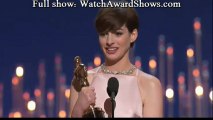 Anne Hathaway emotion acceptance speech wins Oscar for Best support Academy Awards 2013 [HD]