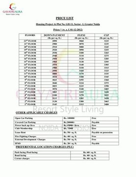 Gayatri Aura noida extension call 9540110008 Price List