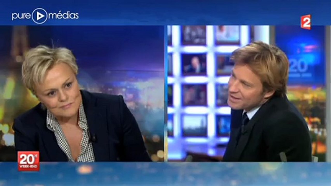 Silence entre Muriel Robin et Laurent Delahousse