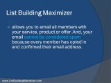 What is Email list building? -Email Marketing - List Building Maximizer