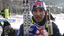 Jason Lamy-Chappuis après la médaille d'or de l'Equipe de France de Combiné Nordique