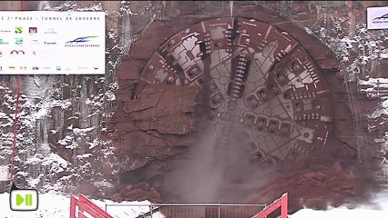 Sortie du tunnelier Charlotte sous les Vosges