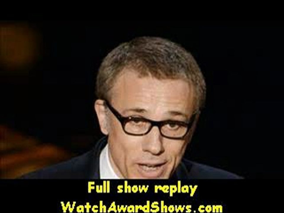 Christoph Waltz accepts the Best Supporting Actor award for Django Unchained 2013 Oscars