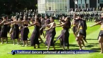 King of Tonga greeted by Maori warriors on NZ tour