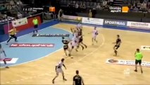 French handball goalkeeper scores freak goal