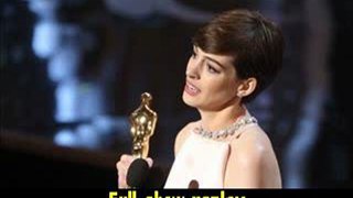85th Oscars Anne Hathaway accepts an award onstage Oscars 2013