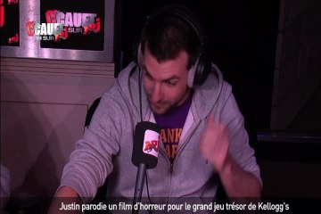 Justin parodie un film d'horreur pour le grand jeu trésor de Kellogg's - C'Cauet sur NRJ