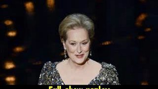 HD 720p Actress Meryl Streep presents the Best Actor award onstage Oscars 2013