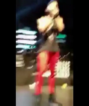 Miguel Performing Adorn and Falls off Stage