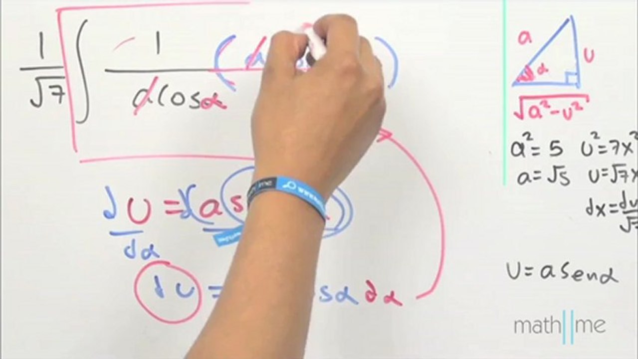 Integral por sustitución trigon. dx_raíz(5-7x^2)