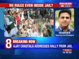 Ajay Chautala flouts rules inside Tihar jail.