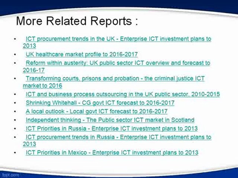 Aarkstore.com - ICT Priorities in Russia - Enterprise ICT investment plans to 2013