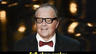 Jack Nicholson presents the Best Picture award onstage Oscars 2013