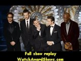 @Actors Robert Downey Jr. Chris Evans Mark Ruffalo Jeremy Renner and Samuel L. Jackson present onstage Oscars 2013