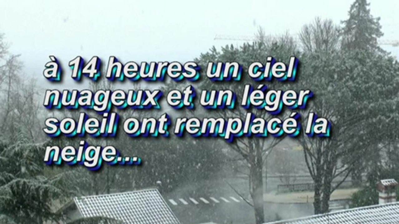 " LE BULLETIN METEO DE MICHOU W-D.D ". - LES PREMIERS FLOCONS DE NEIGE DE L'HIVER TOMBENT SUR PAU - 11 FEVRIER 2013.