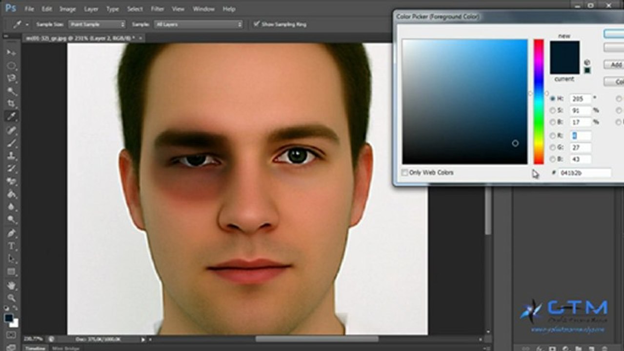 Photoshop'ta Göz Morartma Efekti