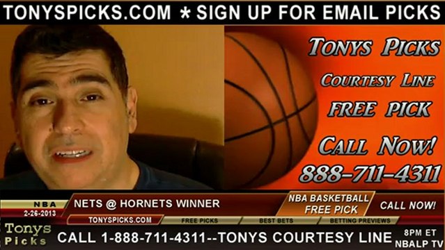 New Orleans Hornets versus Brooklyn Nets Pick Prediction NBA Pro Basketball Odds Preview 2-26-2013