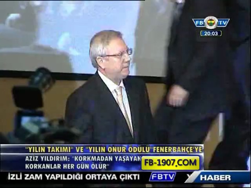 Aziz Yıldırım: '' Korkmadan yaşayanlar bir gün ölür, korkanlar her gün ölür!''