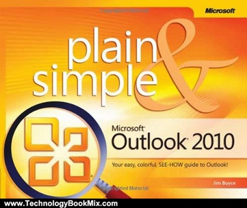 Technology Book Review: Microsoft Outlook 2010 Plain & Simple by Jim Boyce