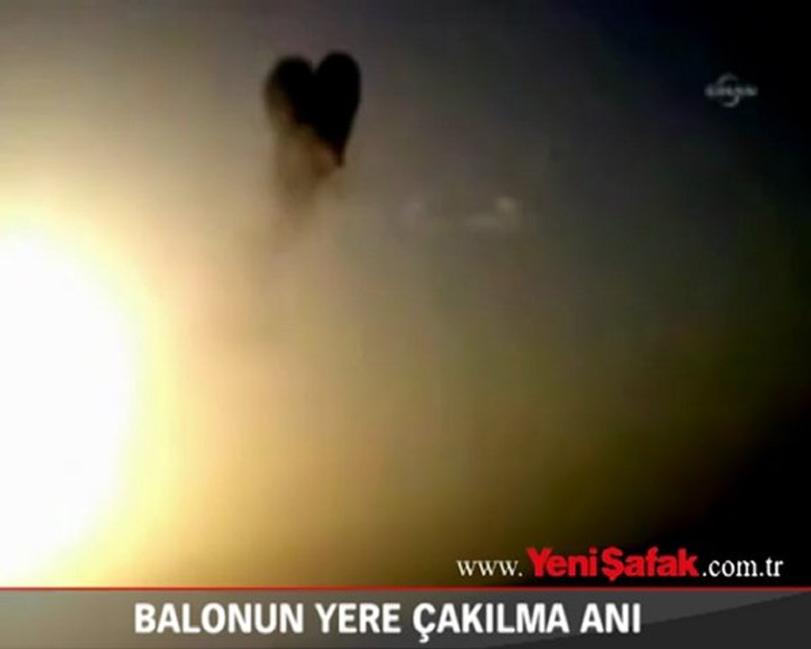 Balonun yanarak yere çakılma anı