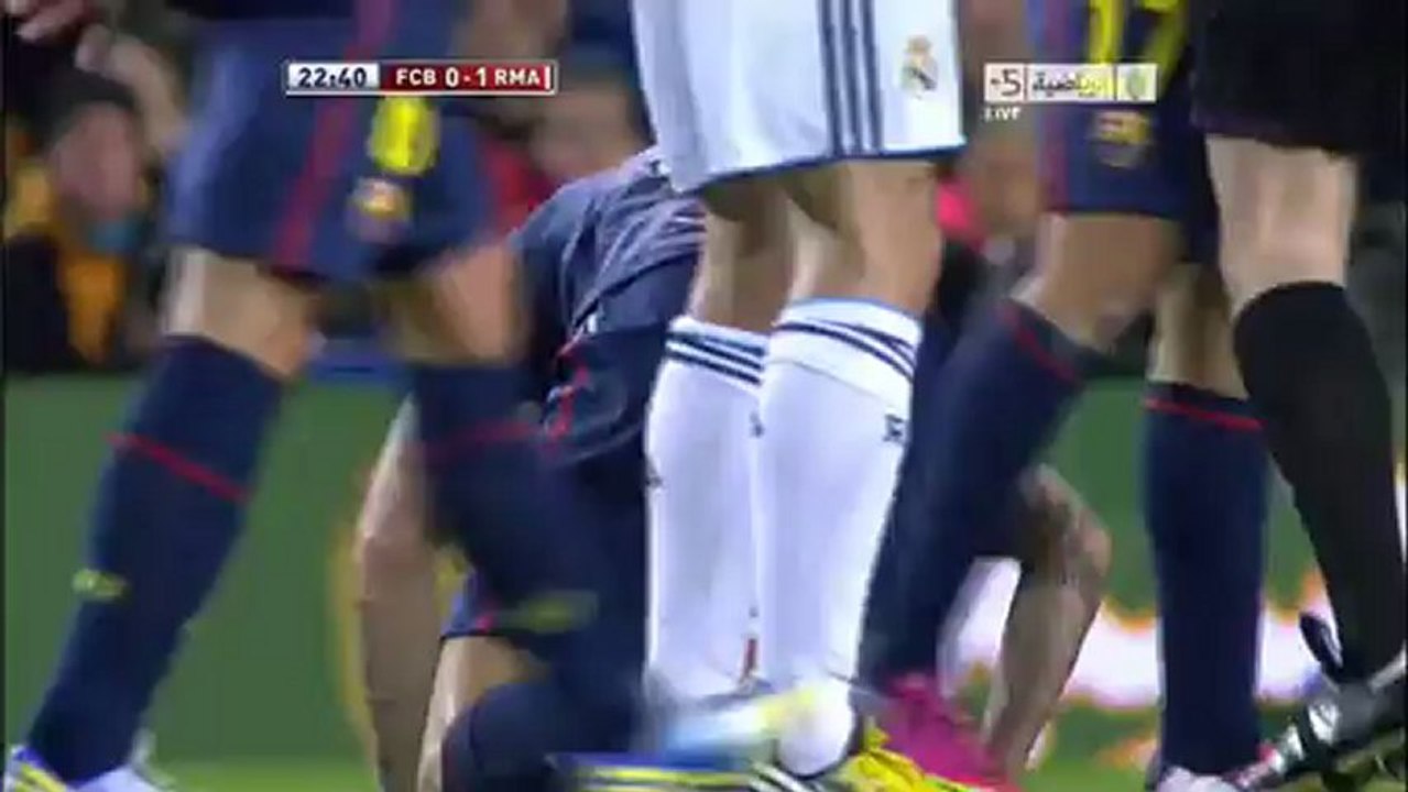 الشوط الاول من مباراة برشلونة 1-3 ريال مدريد تعليق روؤف خليف