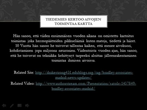 Bradley Associates Reviews Madrid: Tiedemies kertoo aivojen toimintaa kartta