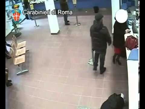 Roma - Rapina ufficio postale via Anastasio II, arrestato rapinatore (24.02.13)