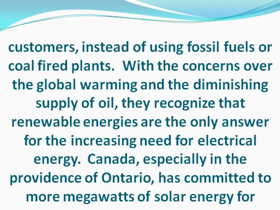 Solar Energy Becoming Increasingly Important