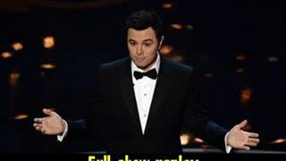 #Host Seth MacFarlane speaks onstage Oscars 2013
