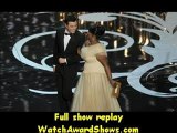 Academy Awards Seth MacFarlane left and actress Octavia Spencer walk onstage Oscars 2013