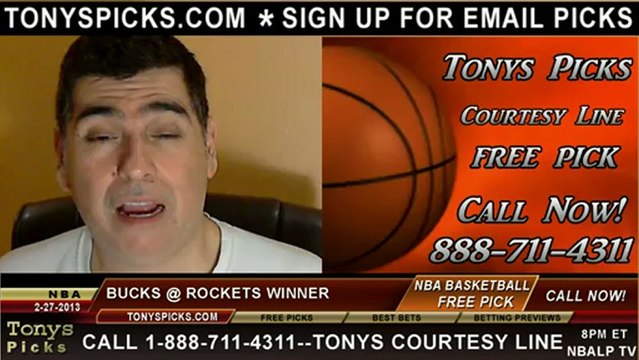 Houston Rockets versus Milwaukee Bucks Pick Prediction NBA Pro Basketball Odds Preview 2-27-2013