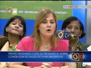 Frente Femenino de Copei rechazó decisiones en casos de Simonovis y Afiuni