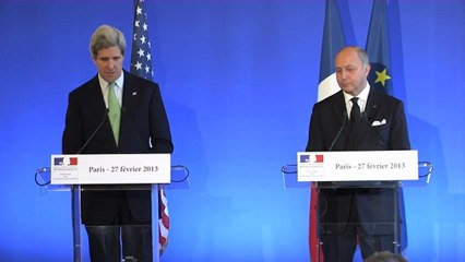 Visite en France de John Kerry (Paris, 27 février 2013)