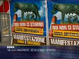 Rifiuti, protesta davanti la Prefettura di Roma