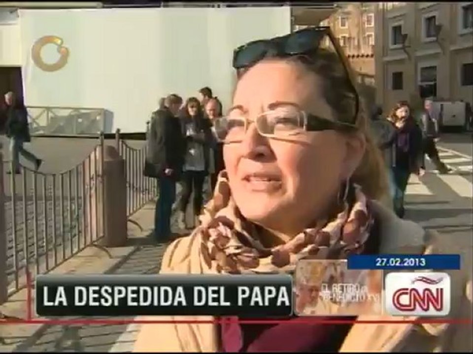 Benedicto XVI se despidió de sus fieles en San Pedro para abandonar este jueves el Vaticano