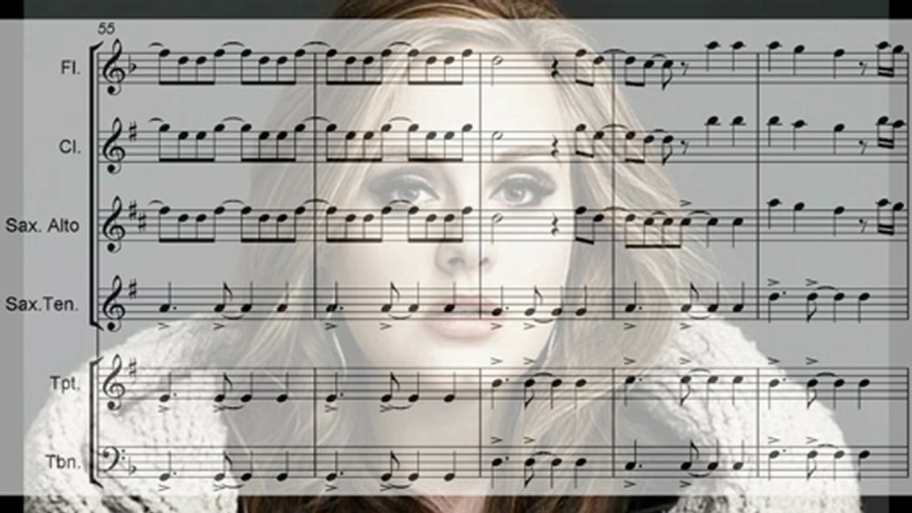 ADELE - Set Fire To The Rain - Arrangement for flute, sax, trumpet, trombone and clarinet