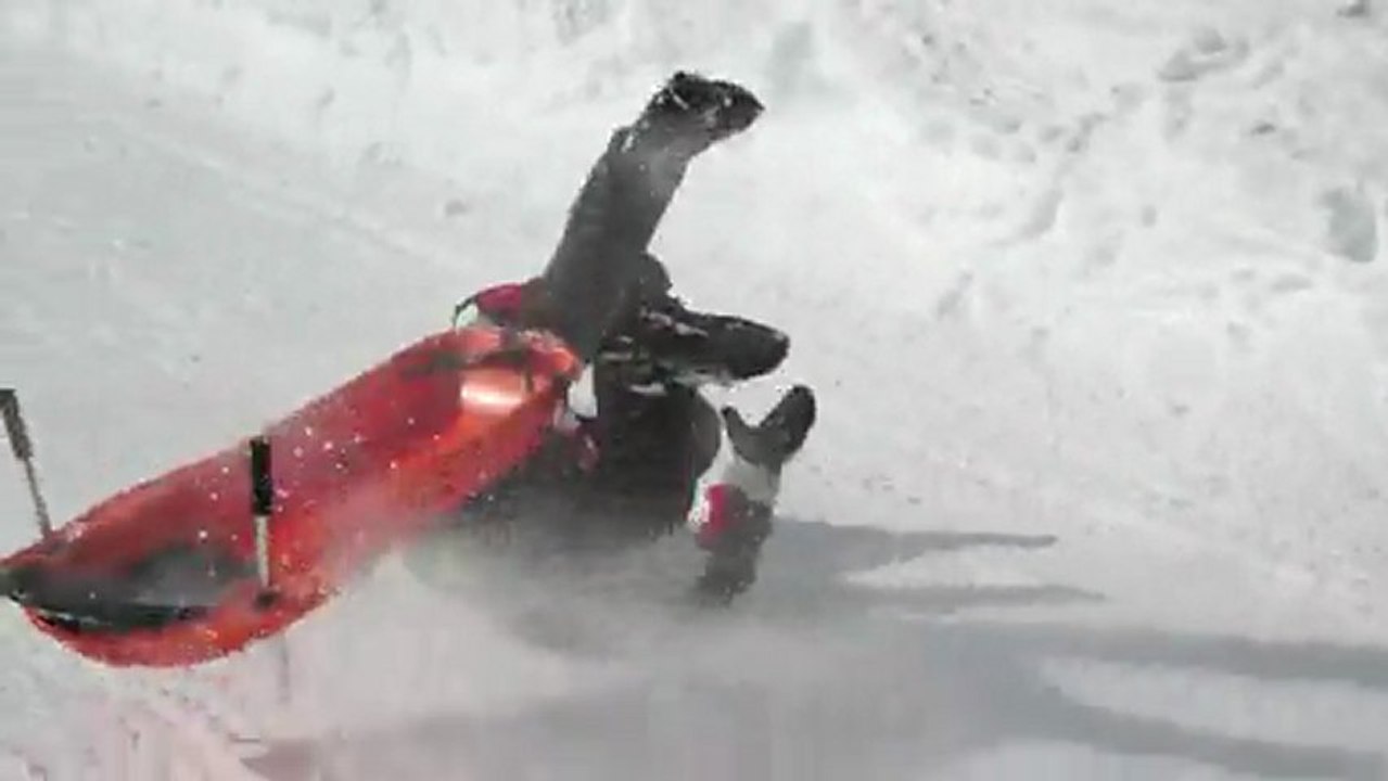 Des rugbymen en luge à Val Thorens