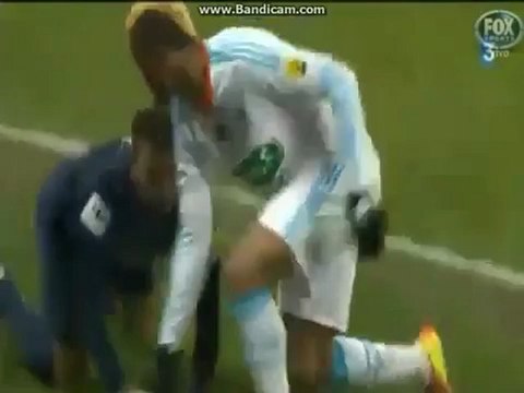L'agression de Jordan Ayew sur David Beckham lors de PSG - OM