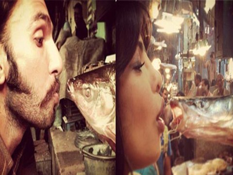 Ranveer Priyankas Fish Kiss