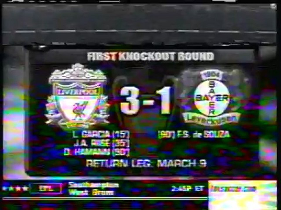 2005 (February 22) Real Madrid (Spain) 1-Juventus (Italy) 0 (Champions League)