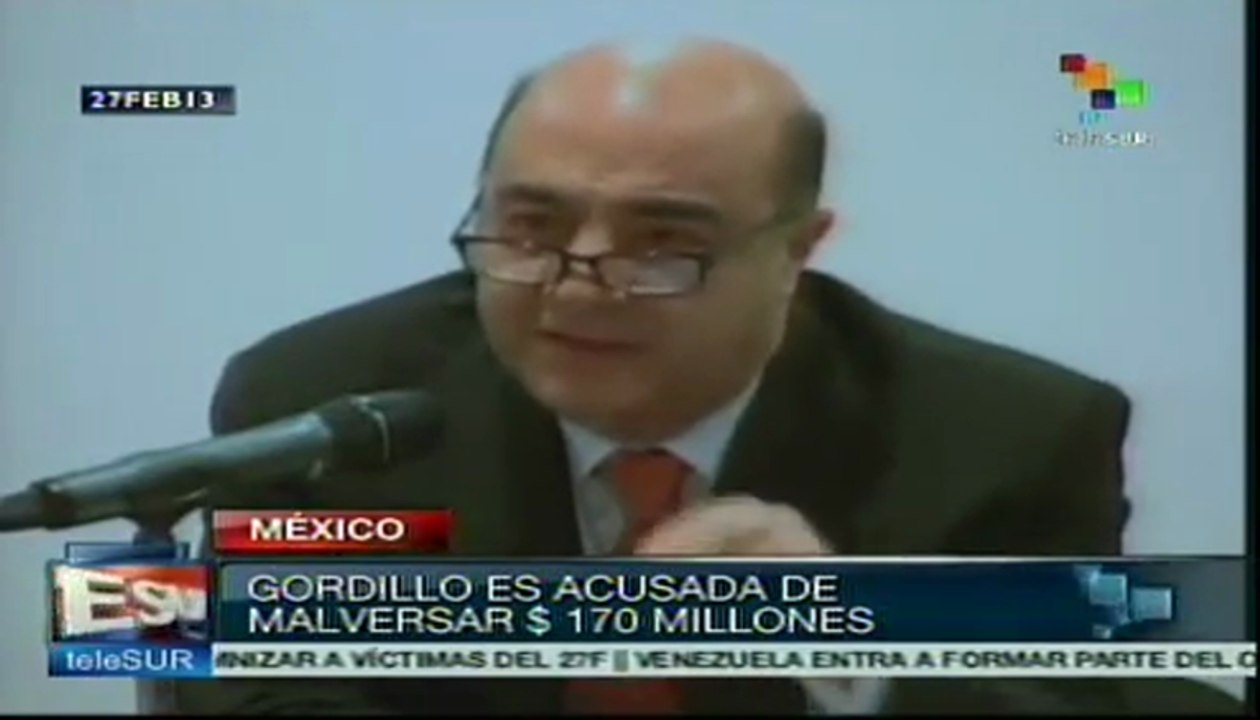 Líder sindical mexicana es presentada ante un juez