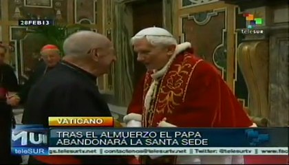 Benedicto ofrece su "obediencia incondicional" al nuevo papa