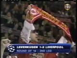 2005 (March 9) Bayer Leverkusen (Germany) 1-Liverpool (England) 3 (Champions League)