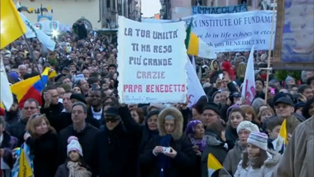 Pope Benedict XVI leaves the Vatican
